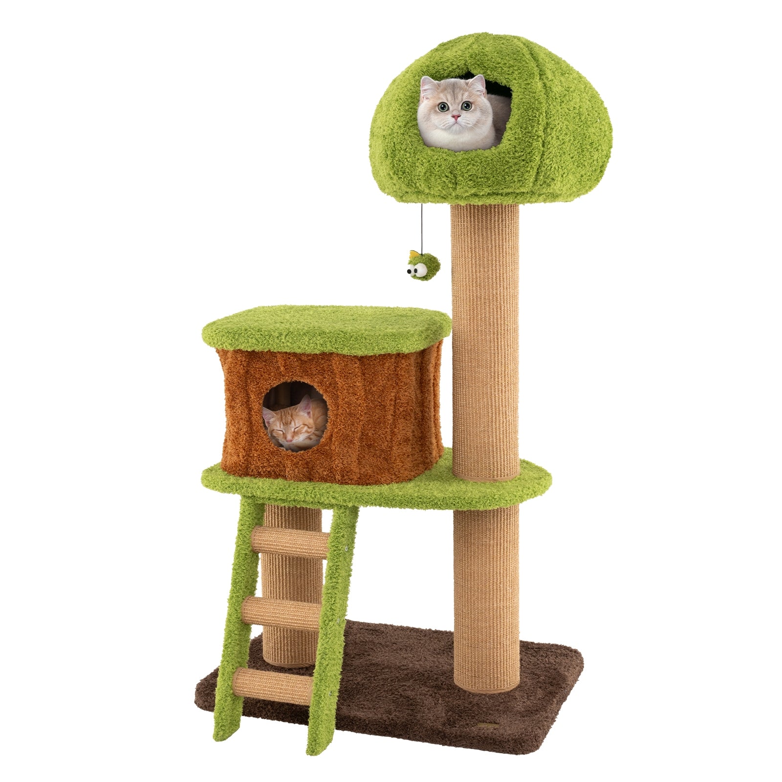 Cute Cat Tree for Indoor Cats with Mushroom-shaped Nest Condo and Climbing - view 4