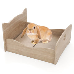 Elevated Pet Bed Frame with Rails and Cute Headboards Cat House - view 4