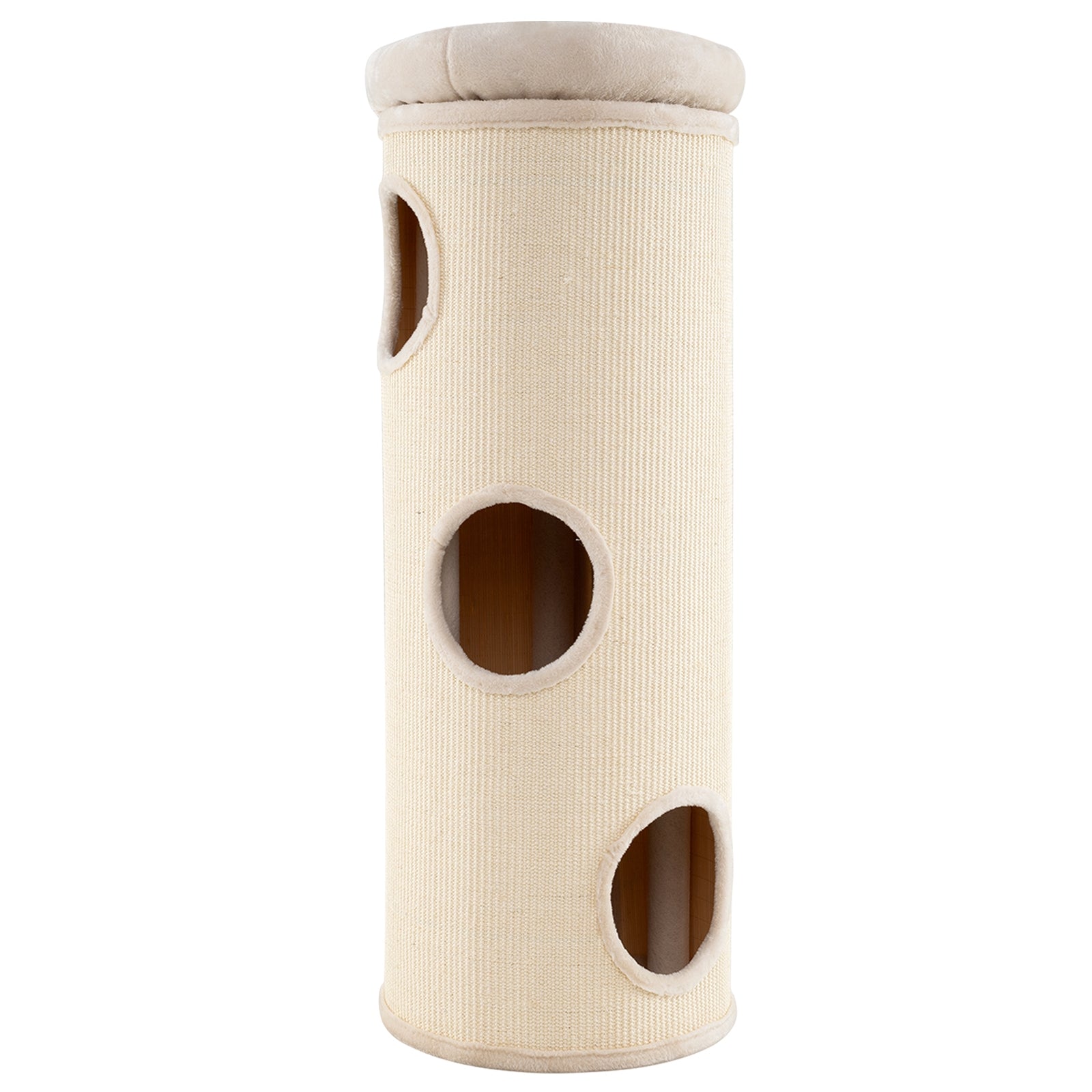 49 Inch Elevated Cat Cave 4-Story Cat House for Multiple Cats Cat Tree