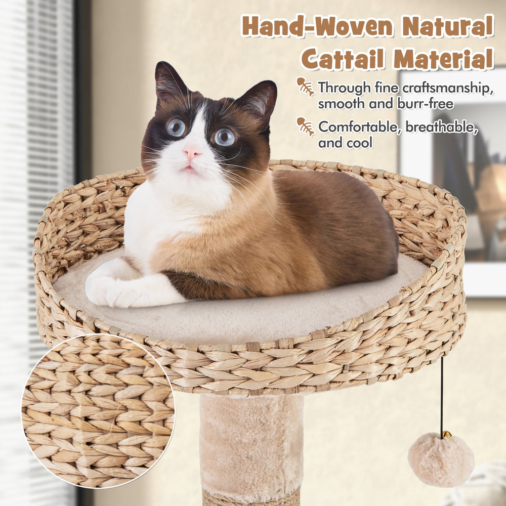 59 Inches Cat Tree with Perch and Soft Hammock for Indoor Cats - view 7