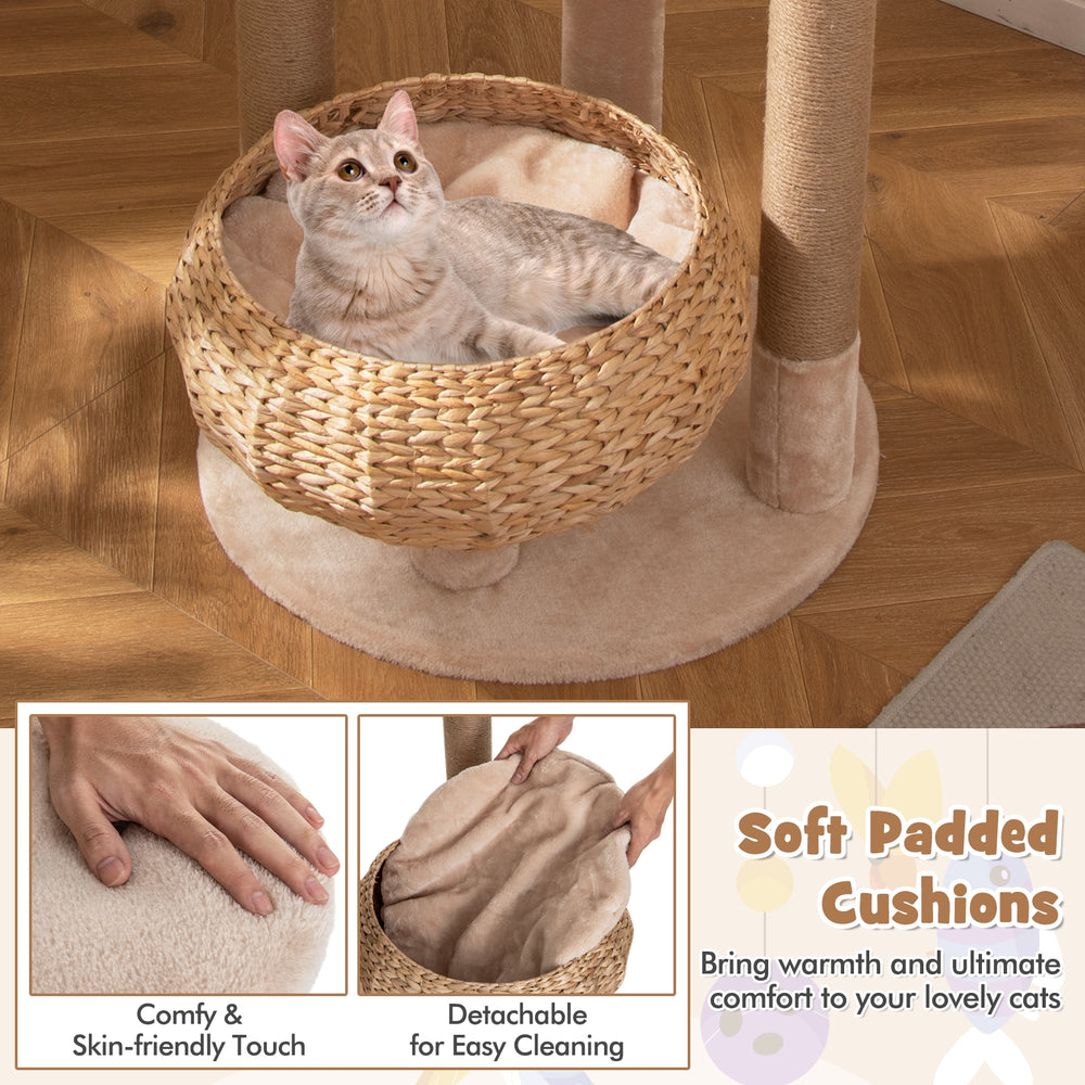 59 Inches Cat Tree with Perch and Soft Hammock for Indoor Cats - view 8