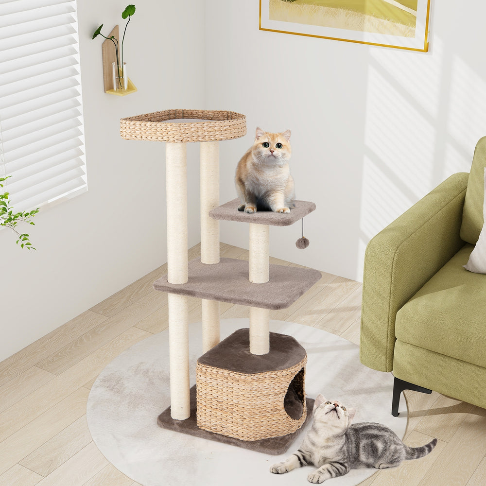 4 Layer Cat Tower with Scratching Posts Condo and Washable Cushions Cat Tree - view 2