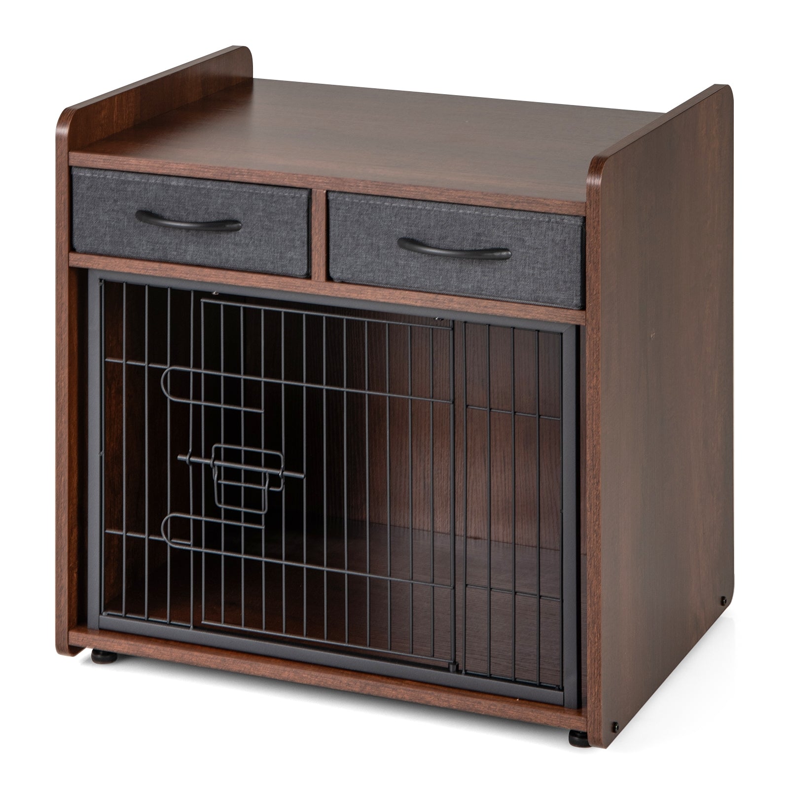 Dog Crate Furniture Indoor Dog Cage with 2 Fabric Drawers End Table Dog Kennel - view 4