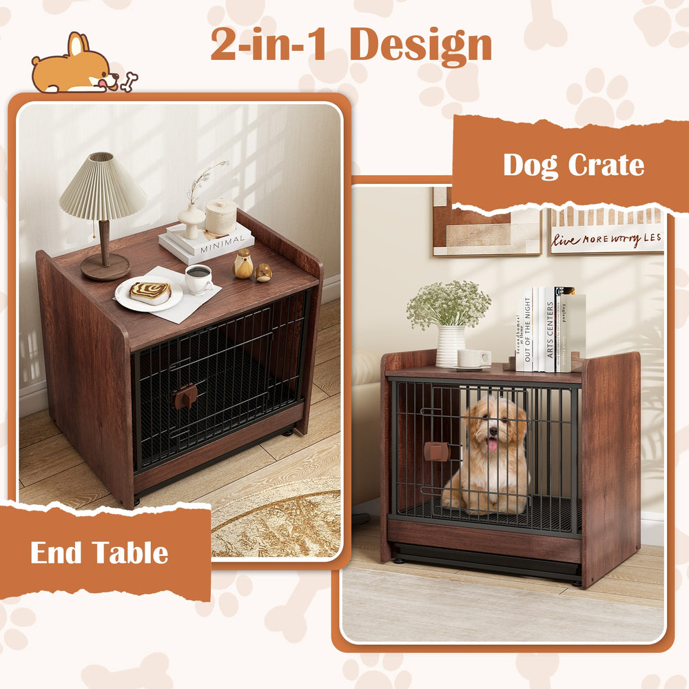 Dog Crate Indoor Dog Cage with Removable Tray and Lockable Door Dog Kennel - view 7