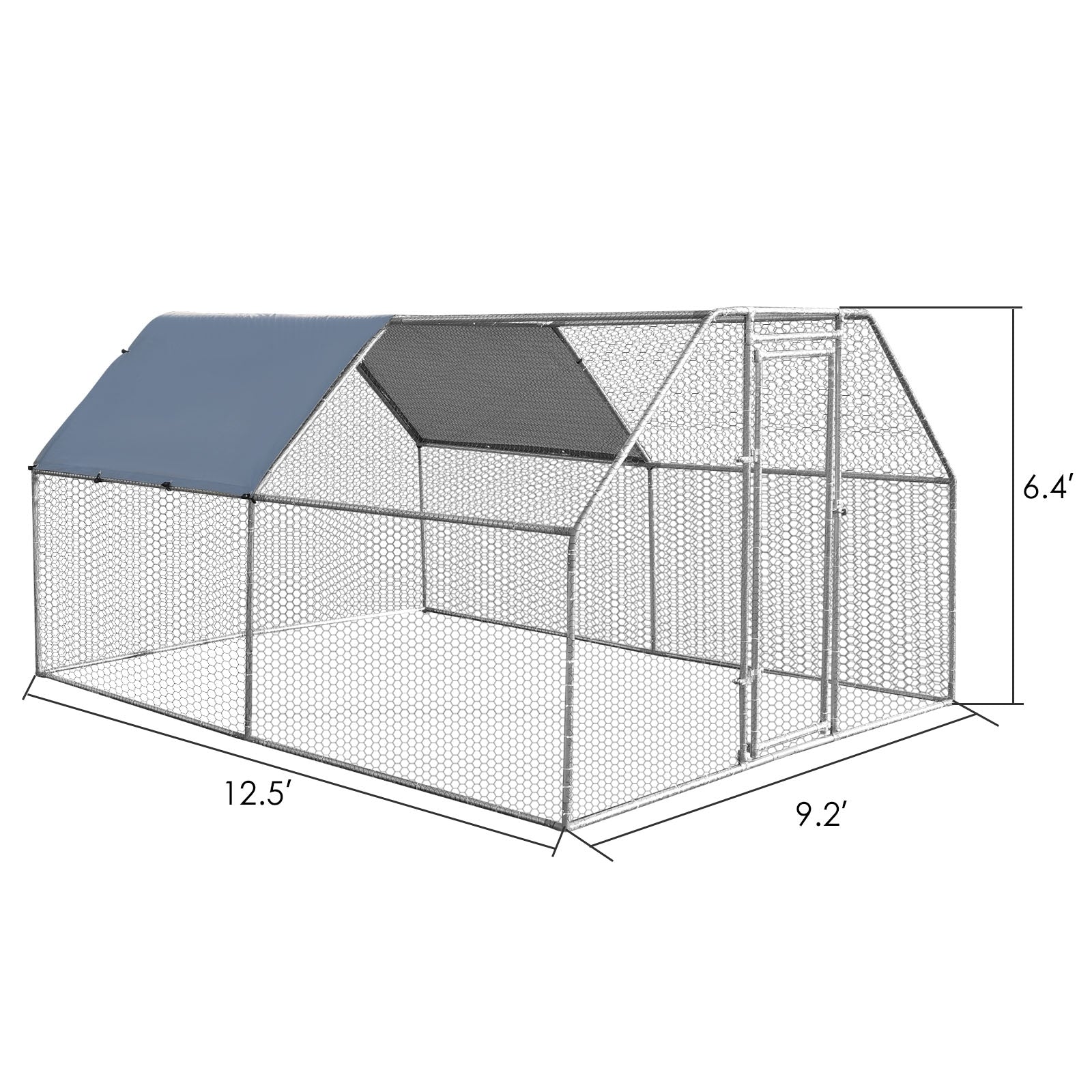 9.5 x 12.5 Feet Large Walk In Chicken Coop Run House - view 4