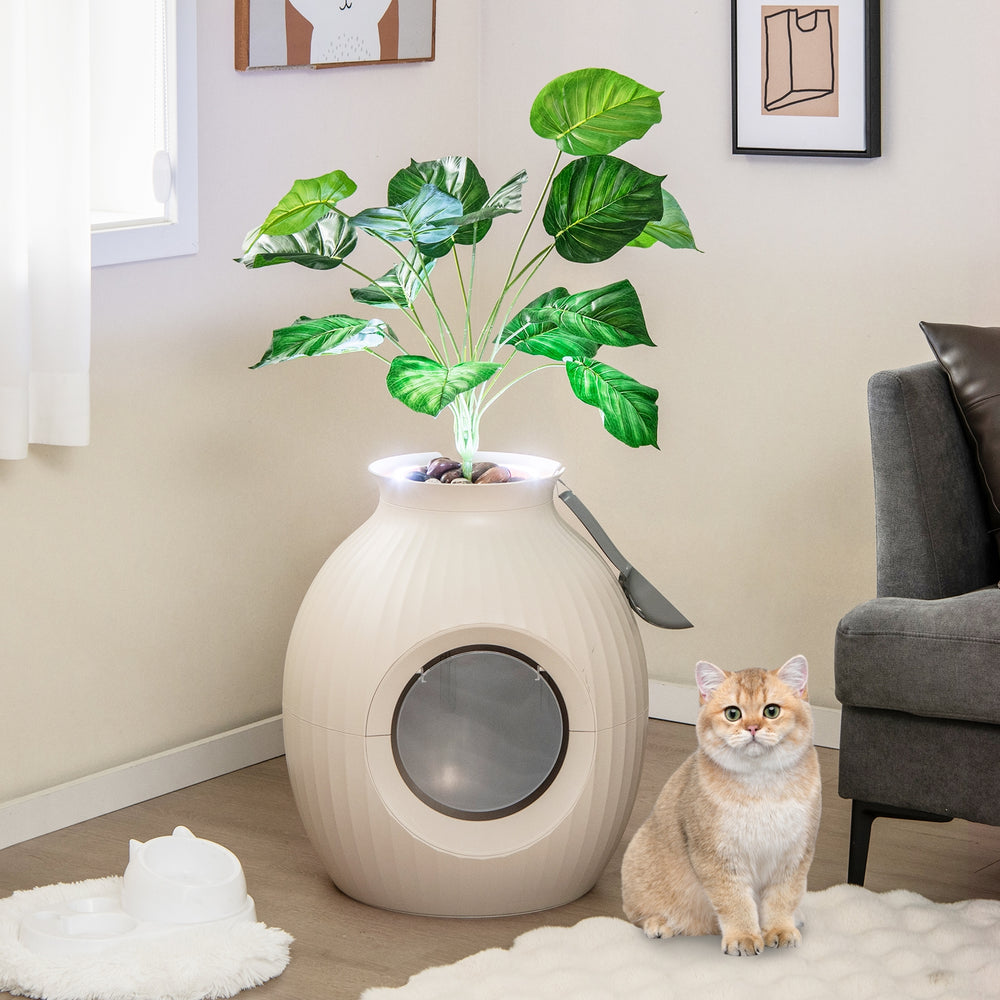 Smart Plant Cat Litter Box with Electronic Odor Removal & Sterilization Cat - view 2
