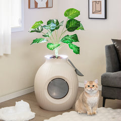 Smart Plant Cat Litter Box with Electronic Odor Removal & Sterilization Cat - view 2