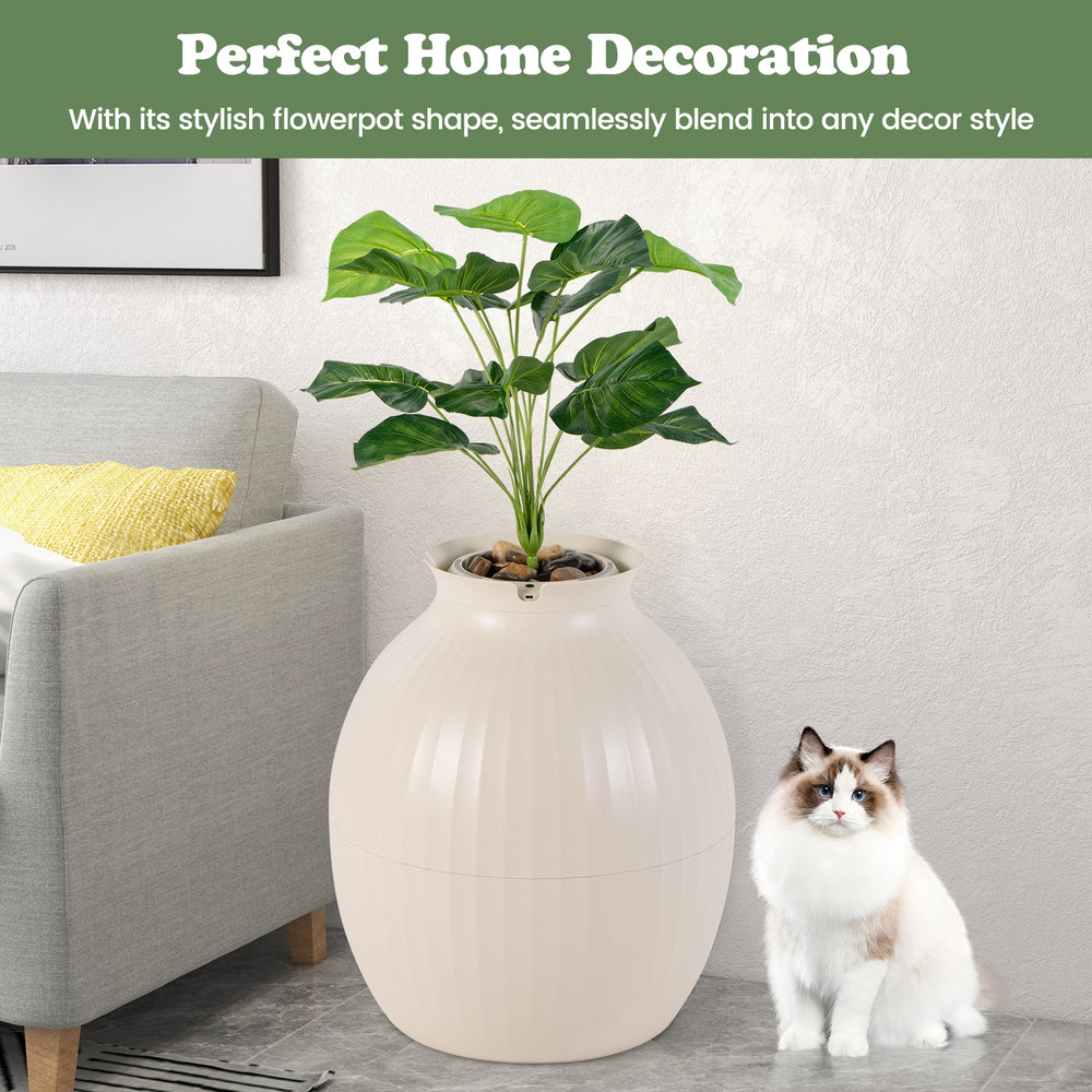 Smart Plant Cat Litter Box with Electronic Odor Removal & Sterilization Cat - view 3