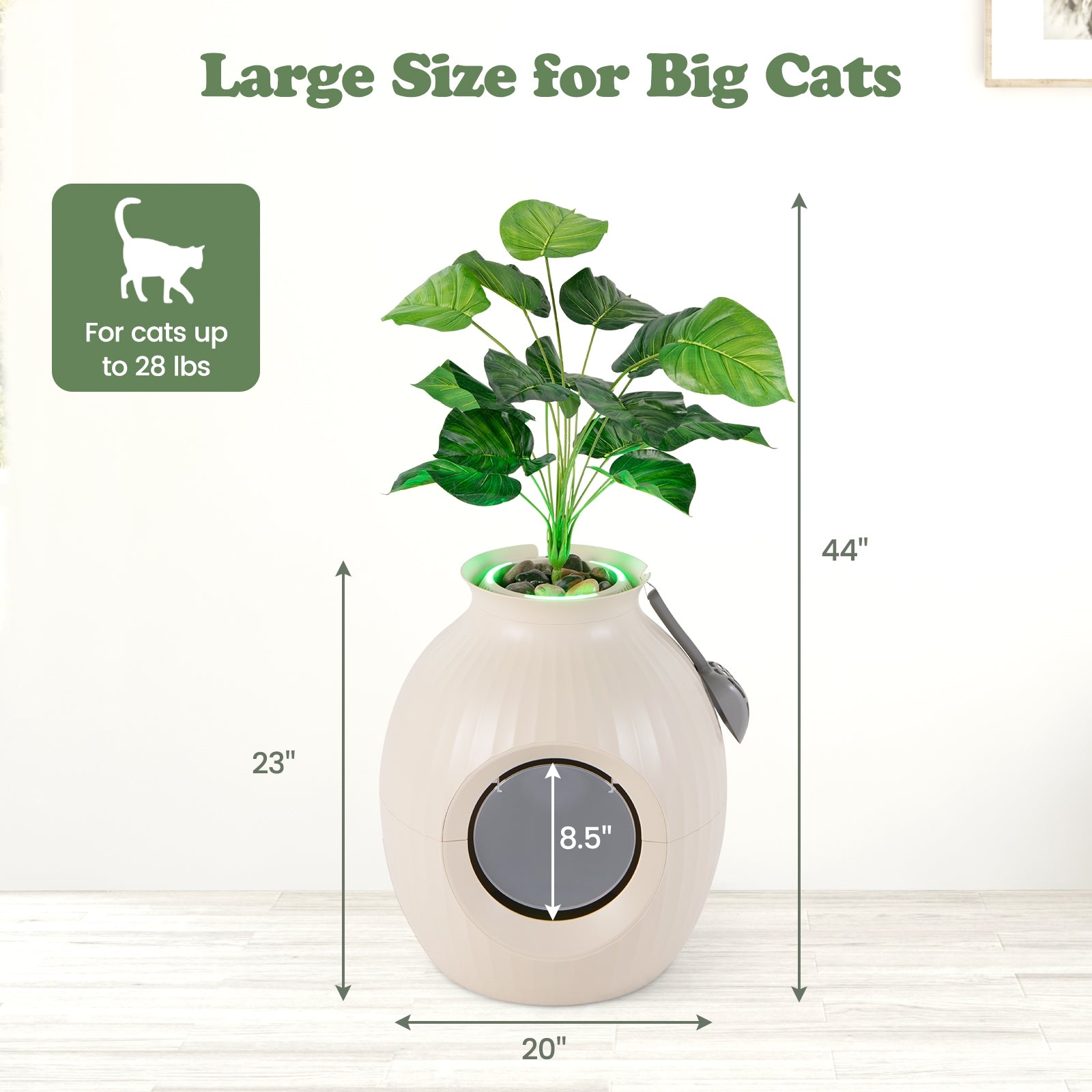 Smart Plant Cat Litter Box with Electronic Odor Removal & Sterilization Cat - view 5