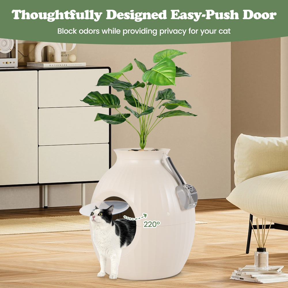 Smart Plant Cat Litter Box with Electronic Odor Removal & Sterilization Cat - view 6