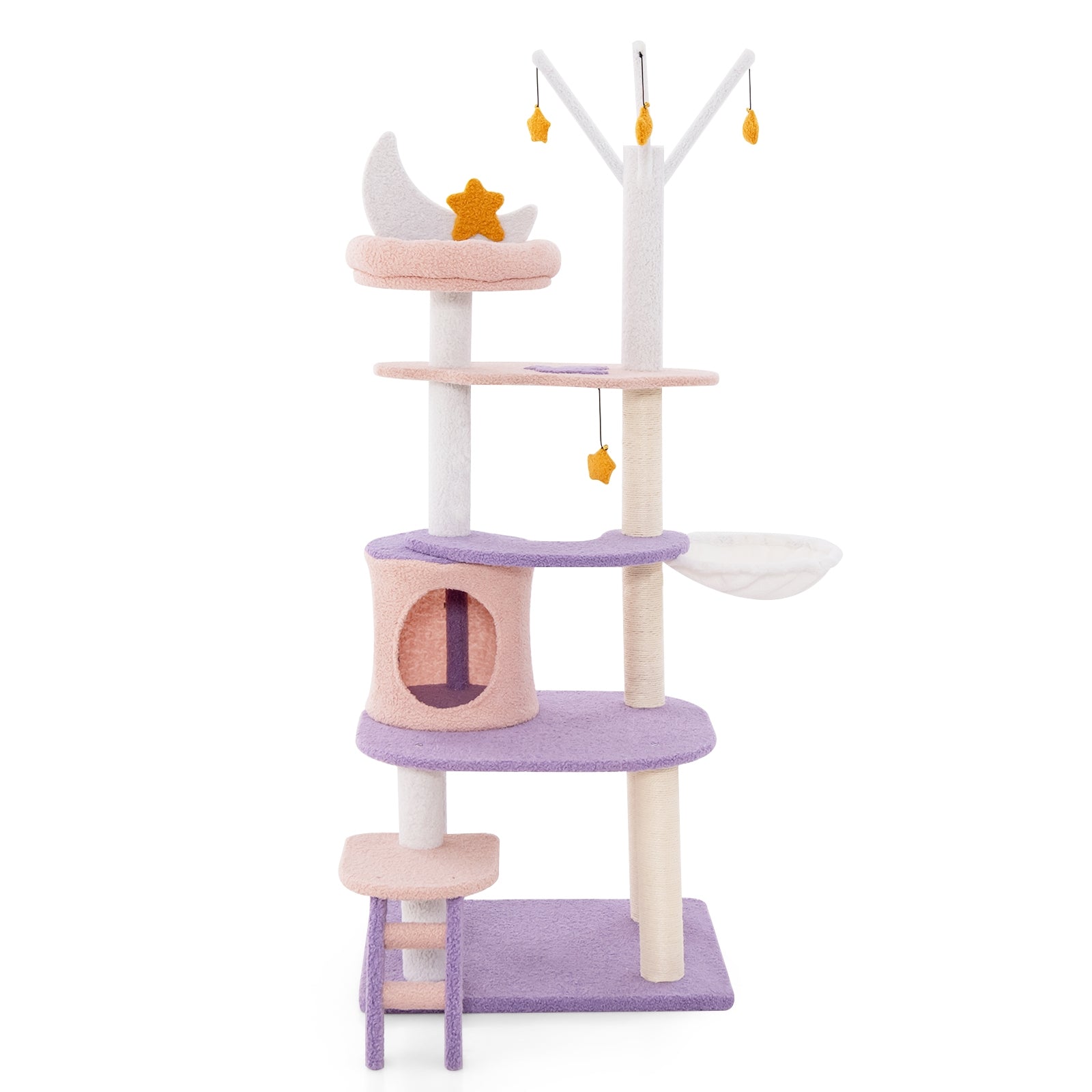 Multi-level Cat Tower with Sisal Covered Scratching Posts Cat Tree
