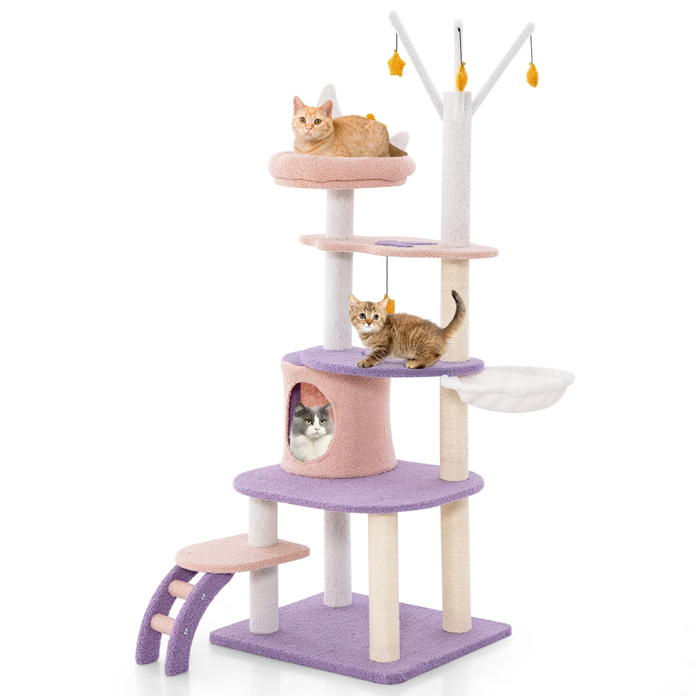 Multi-level Cat Tower with Sisal Covered Scratching Posts Cat Tree - view 4