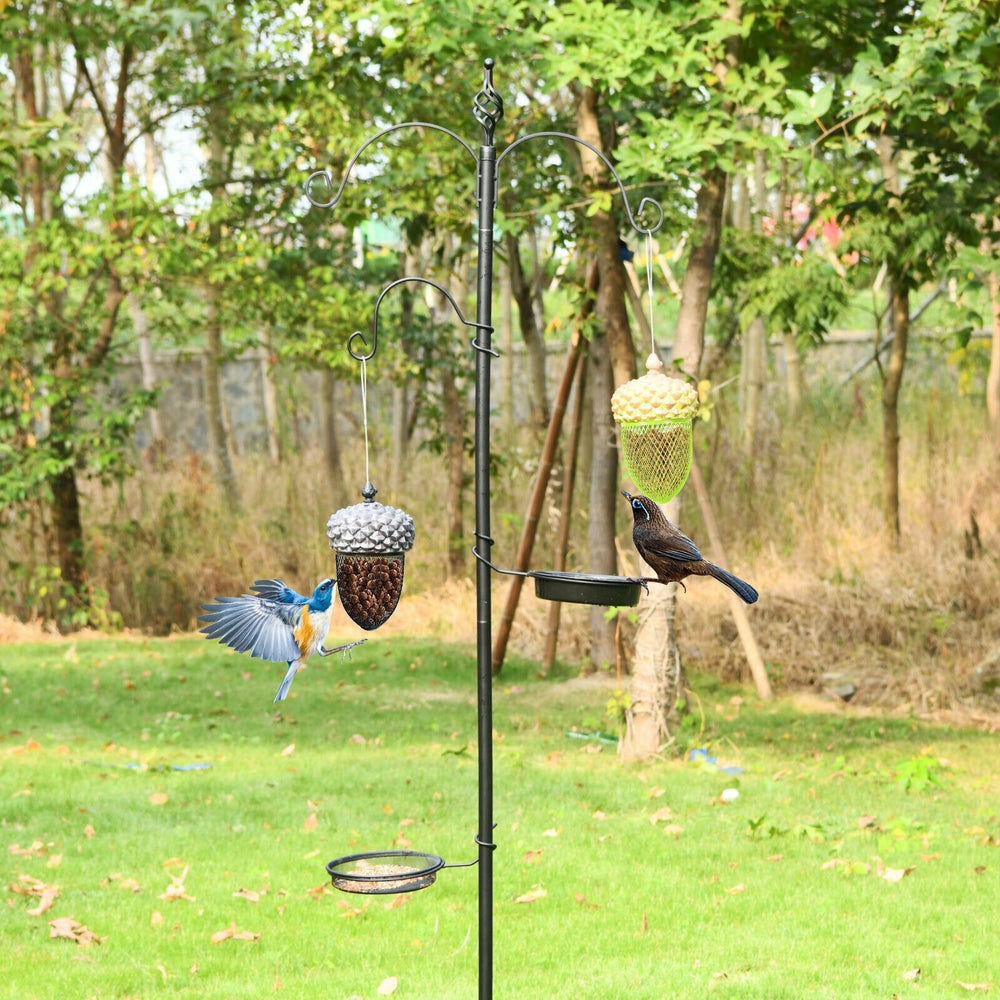 Metal Acorn Wild Bird Feeder Outdoor Hanging Food Dispenser for Garden Yard - view 8