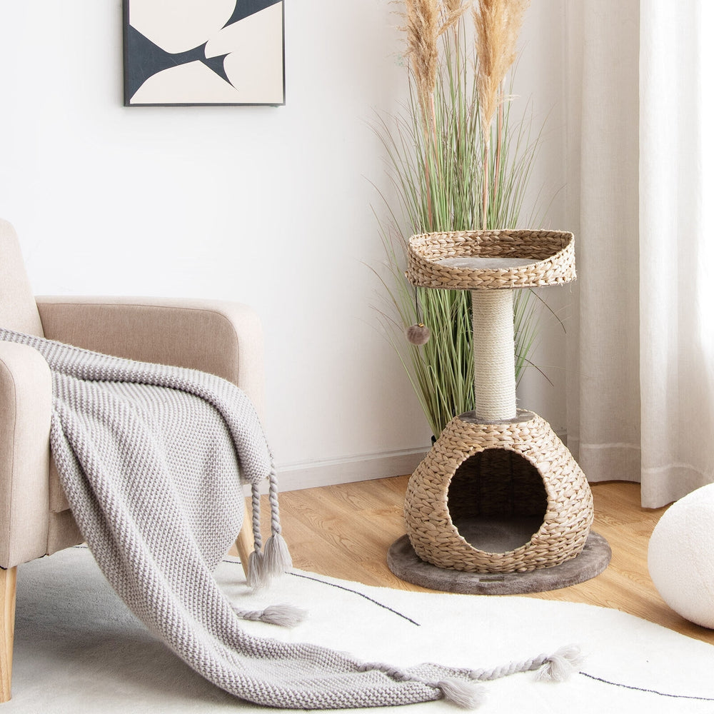 28 Inches Hand-Made Cat Tree Tower with Jump Platform - view 2