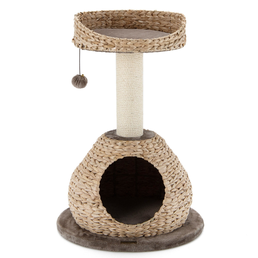 28 Inches Hand-Made Cat Tree Tower with Jump Platform - view 7