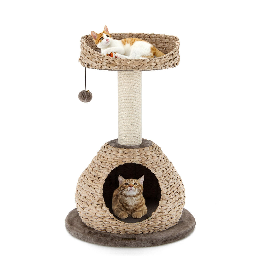 28 Inches Hand-Made Cat Tree Tower with Jump Platform - view 8