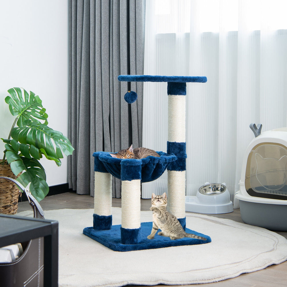 Multi-level Cat Tree with Scratching Posts and Cat Hammock - view 2