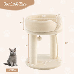 Cat Climbing Tree with Plush Perchs and Scratching Post - view 4