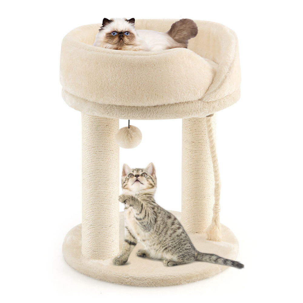 Cat Climbing Tree with Plush Perchs and Scratching Post - view 8