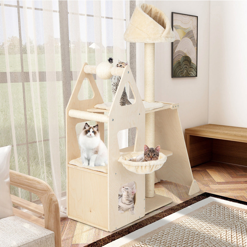 Multi-Level Cat Tree with Sisal Scratching Post - view 6