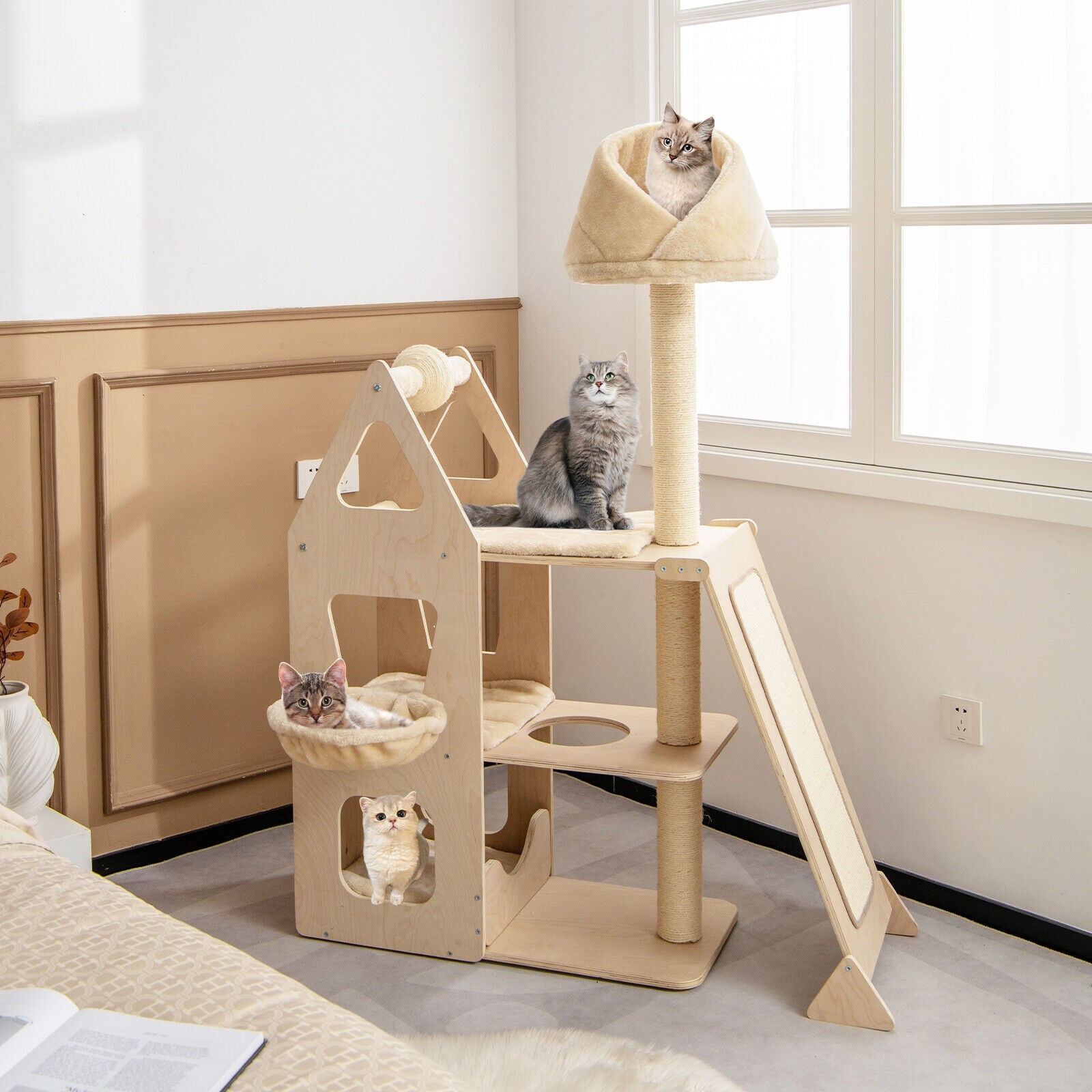 Multi-Level Cat Tree with Sisal Scratching Post - view 7