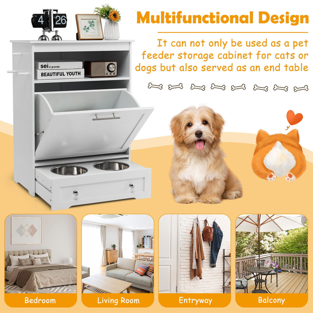Pet Feeder Station with Stainless Steel Bowl - view 7