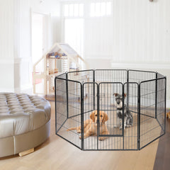 8 Metal Panel Heavy Duty Pet Playpen Dog Fence with Door-48 inches Pet Gate - view 2