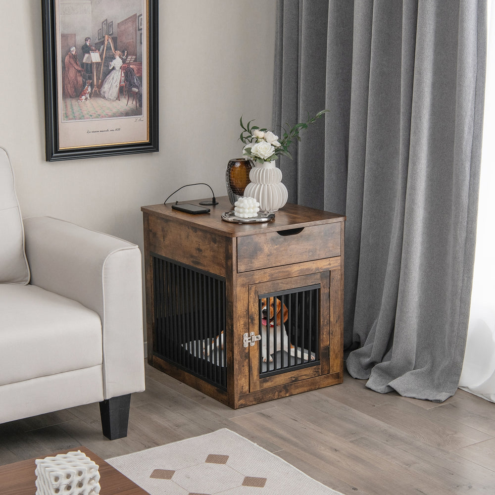 2-In-1 Dog House with Drawer and Wired Wireless Charging - view 2