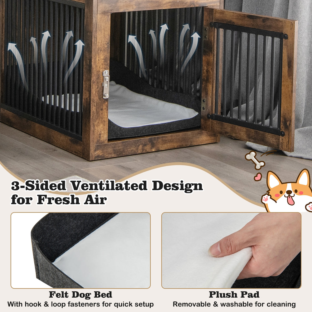 2-In-1 Dog House with Drawer and Wired Wireless Charging - view 8