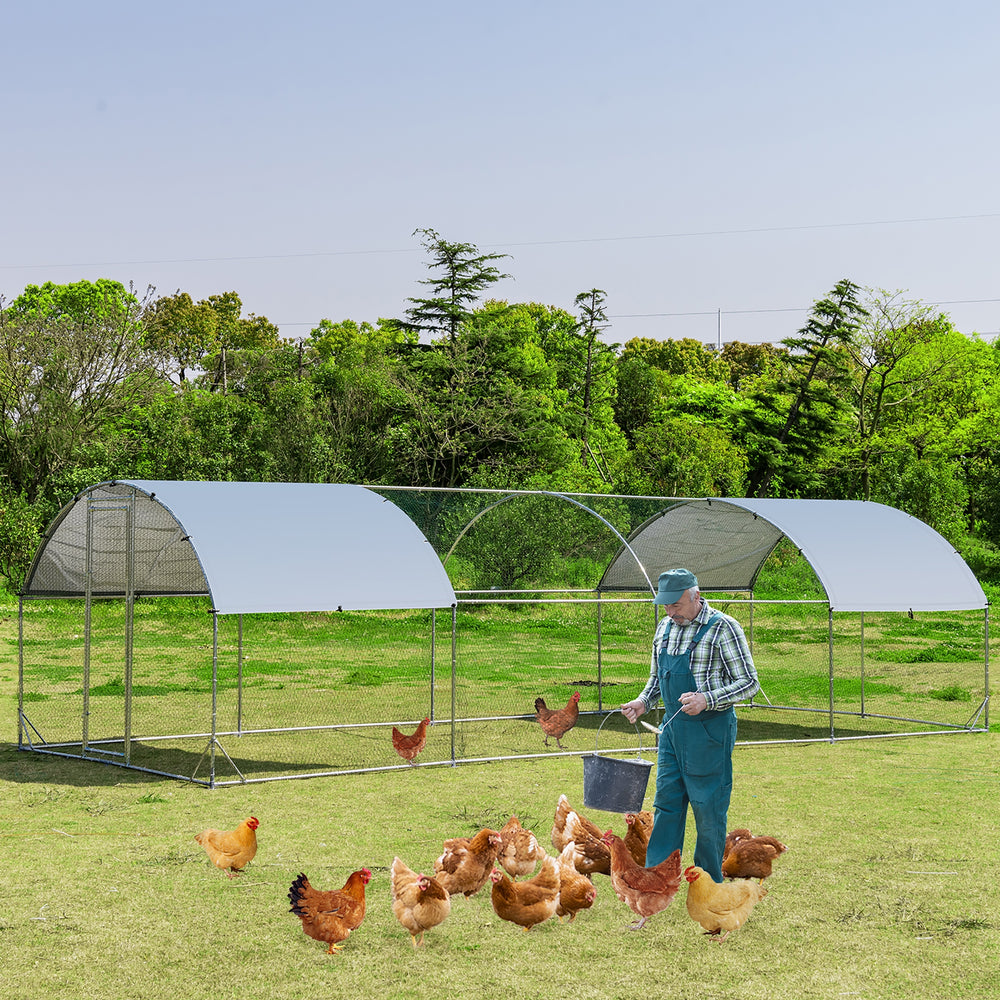 Large Metal Chicken Coop with Cover - view 3