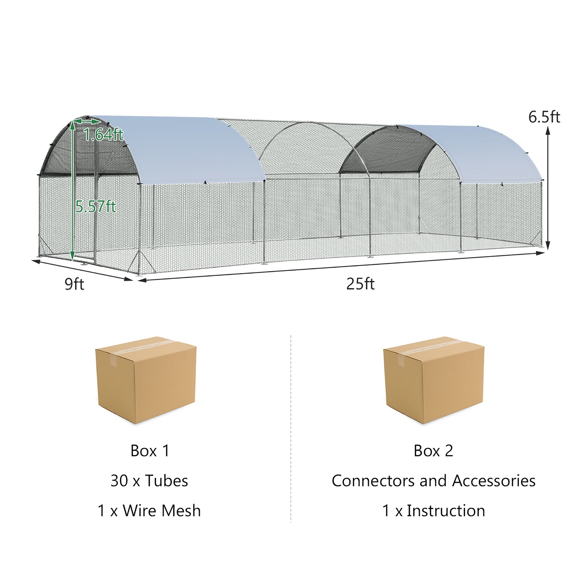 Large Metal Chicken Coop with Cover - view 5
