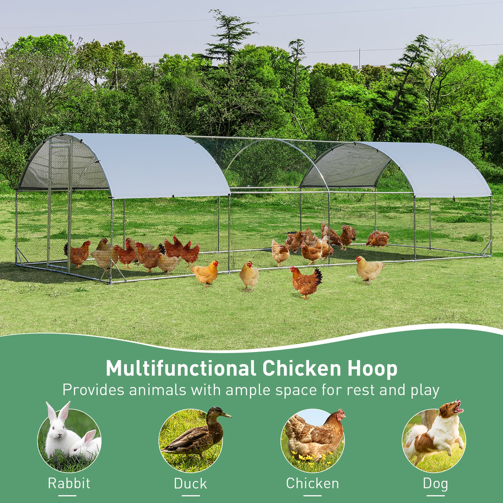 Large Metal Chicken Coop with Cover - view 6