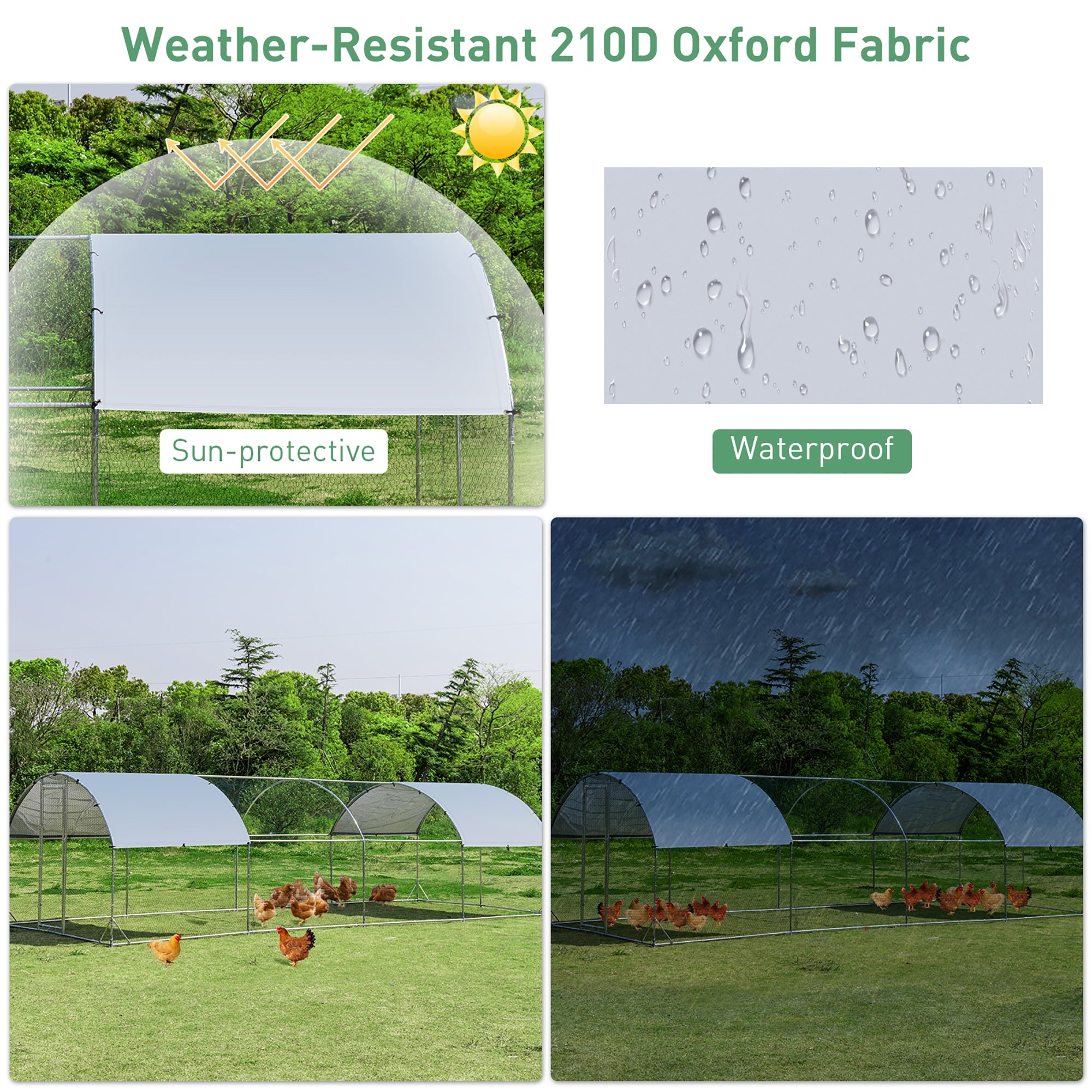 Large Metal Chicken Coop with Cover - view 7