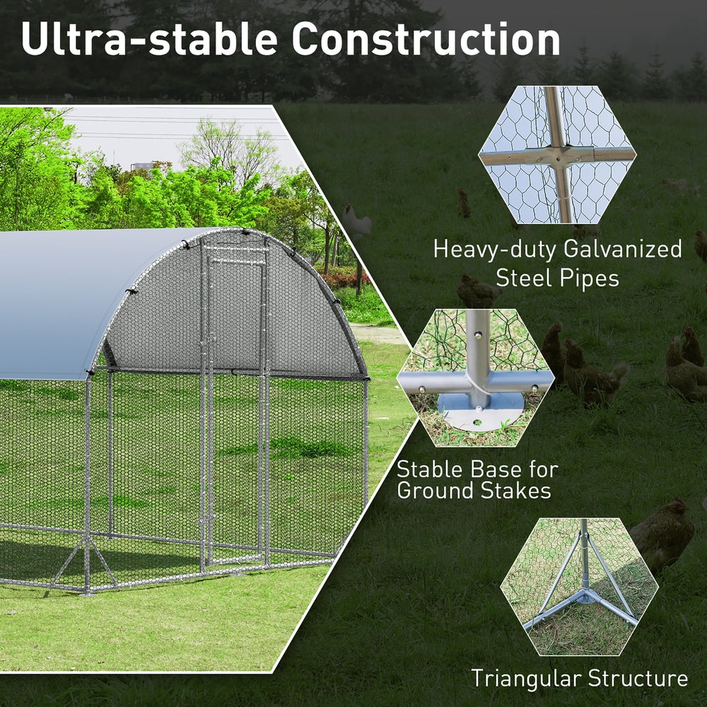 Large Metal Chicken Coop with Cover - view 8