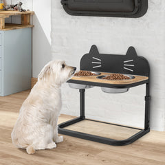 Elevated Pet Feeder with 2 Stainless Steel Bowls for Cats and Small and Medium - view 3
