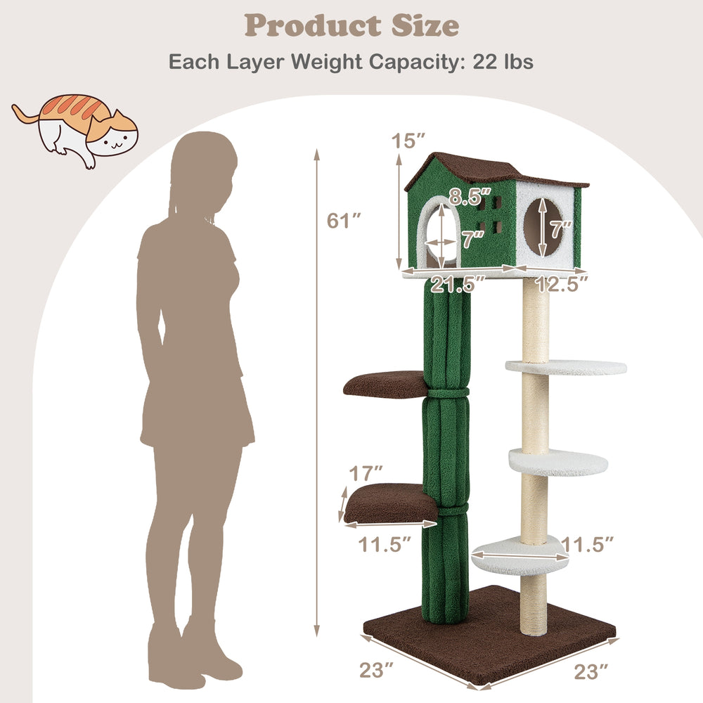 Multi-level Cat Tree with Condo and Anti-tipping Device - view 4