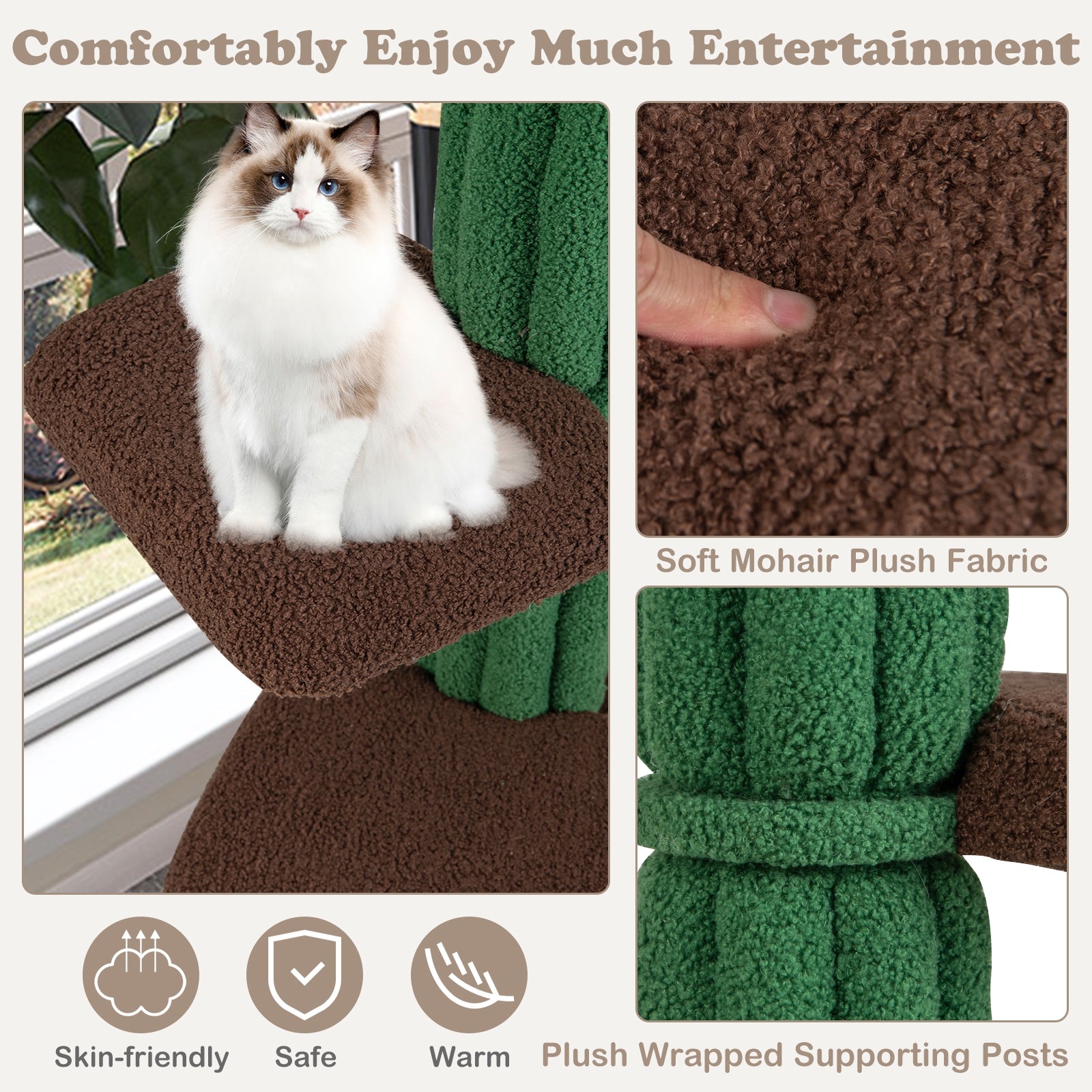 Multi-level Cat Tree with Condo and Anti-tipping Device - view 8