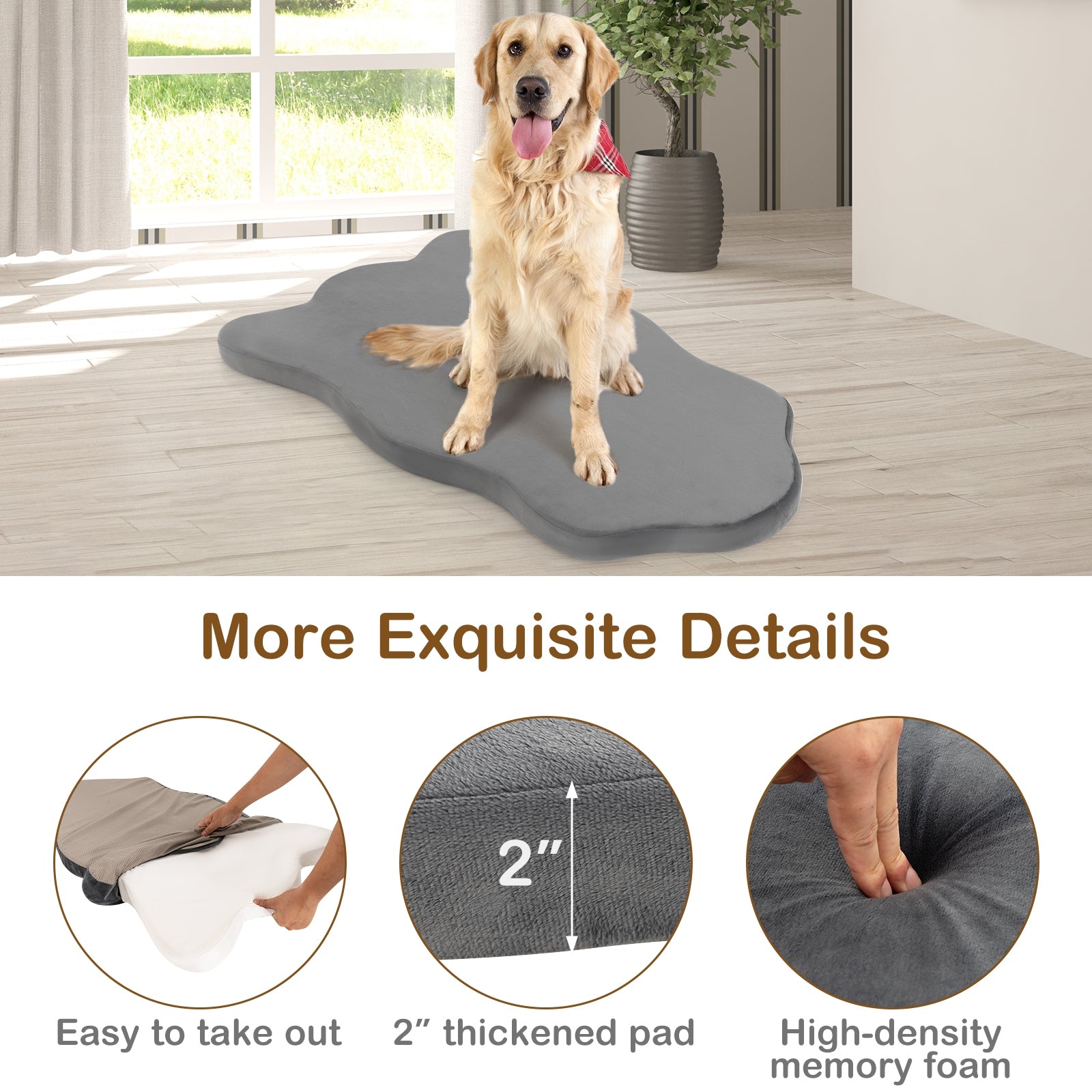 Orthopedic Dog Bed with Memory Foam Support for Large Dogs - view 7