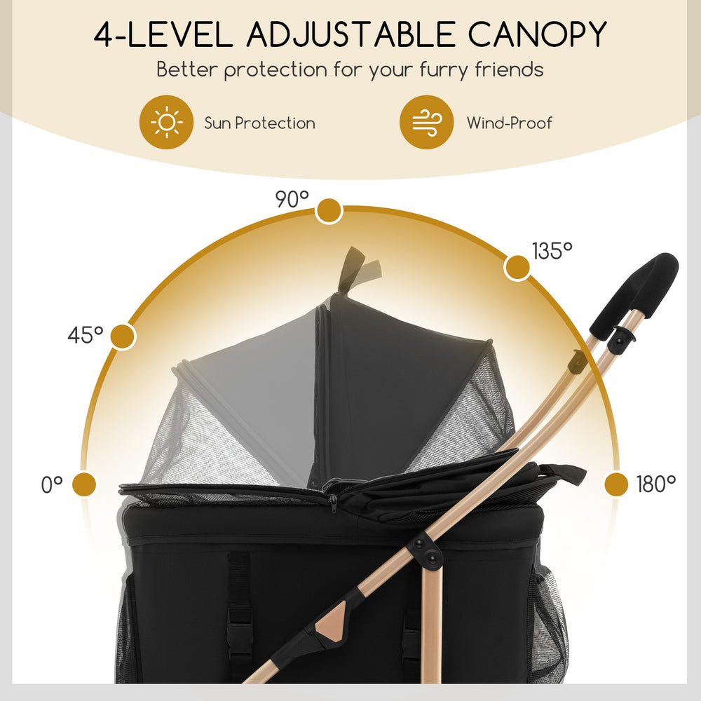 3-In-1 Pet Stroller with Removable Car Seat Carrier - view 8