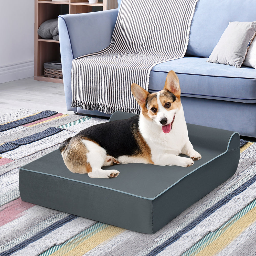 Orthopedic Dog Bed with Headrest and Removable Washable Cover - view 3