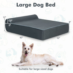 Orthopedic Dog Bed with Headrest and Removable Washable Cover - view 4