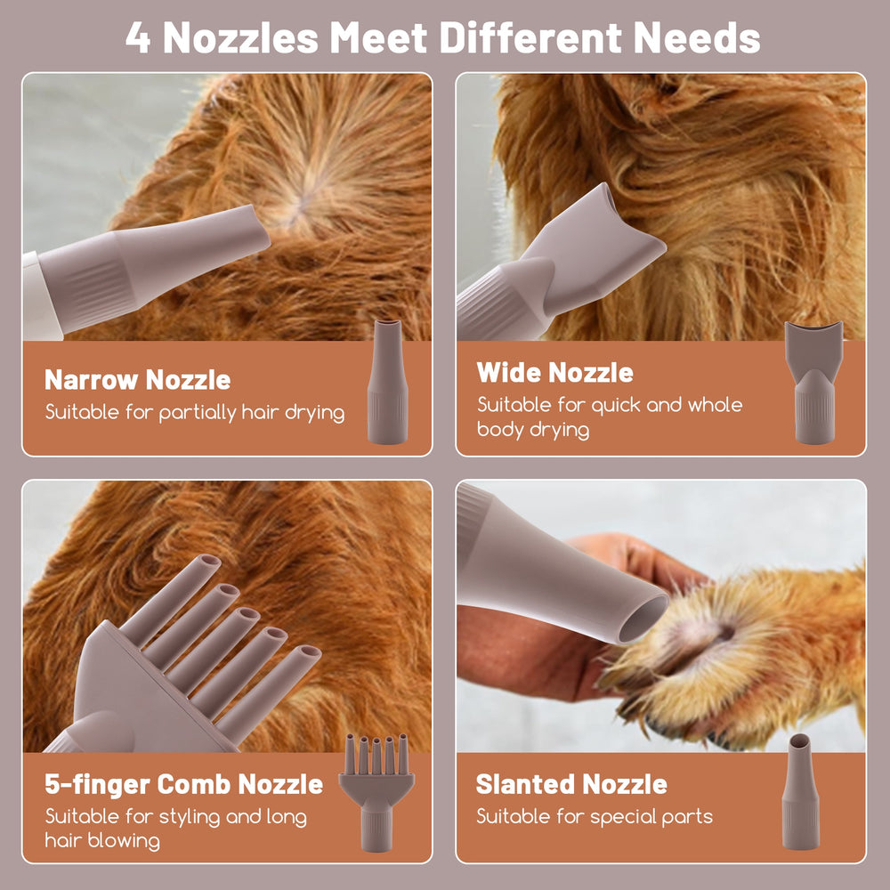 Dog Cat Hair Blower with Negative Ion Function and Adjustable Temperature Pet - view 6