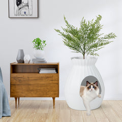 Smart Plant Cat Litter Box with Electronic Odor Removal and Sterilization Cat - view 2