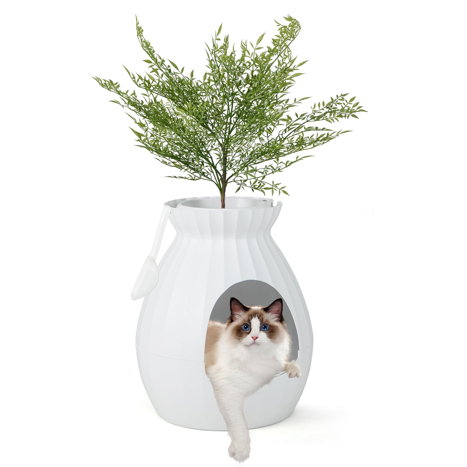 Smart Plant Cat Litter Box with Electronic Odor Removal and Sterilization Cat