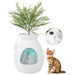 Smart Plant Cat Litter Box with Electronic Odor Removal and Sterilization Cat - view 4