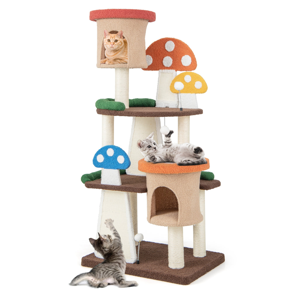 4-In-1 Cat Tree with 2 Condos and Platforms for Indoors - view 4