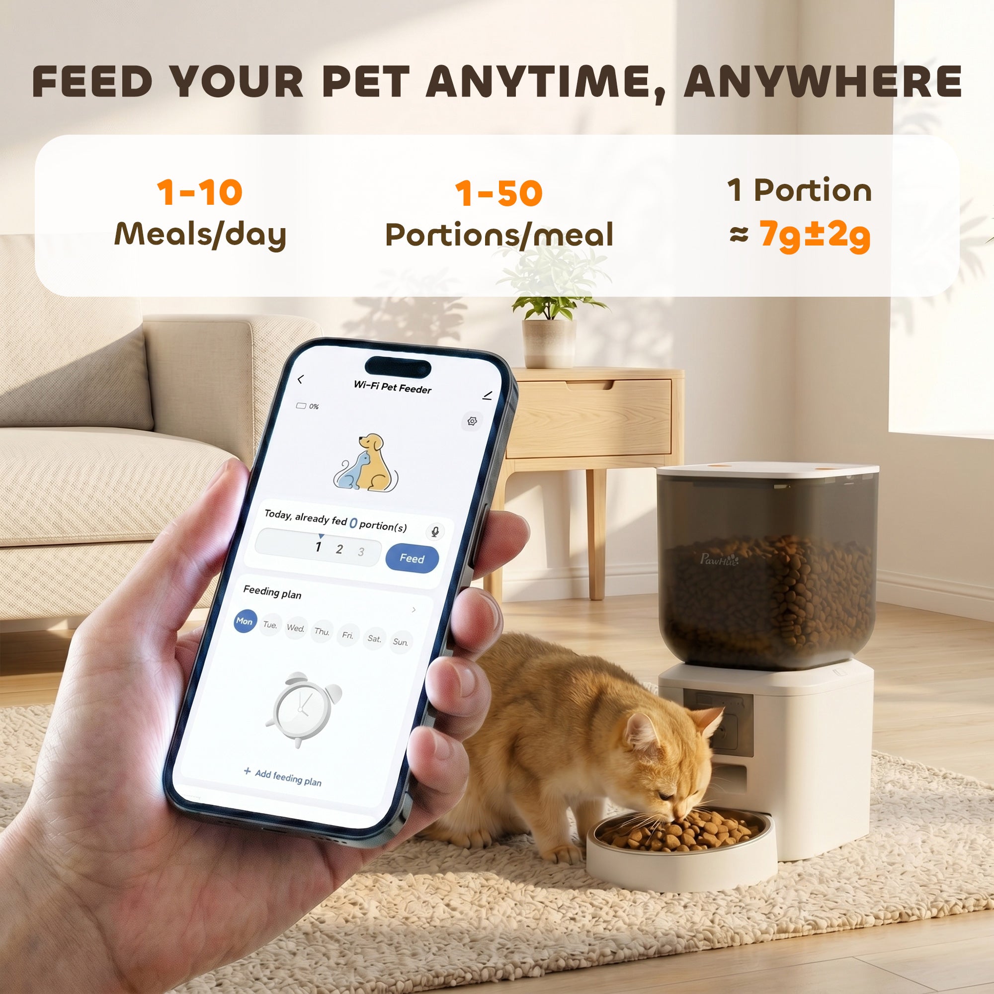 Automatic Cat Feeder with Camera, 2.4G WiFi, APP Control 8L Pet Feeder 1-10 - view 4