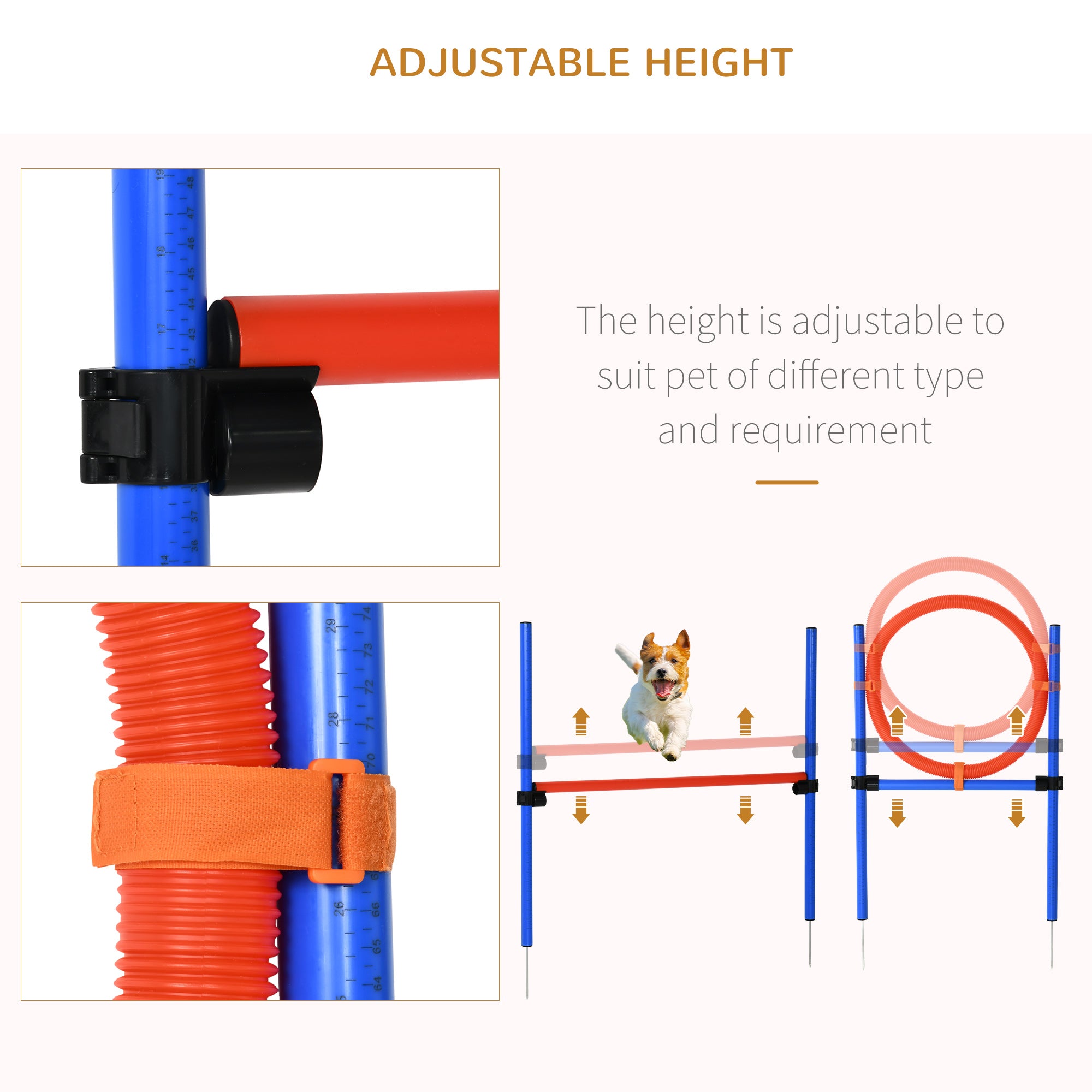 Dog Pet Agility Training Kit High Jump Weave Pole Ring Obedience Training - view 4