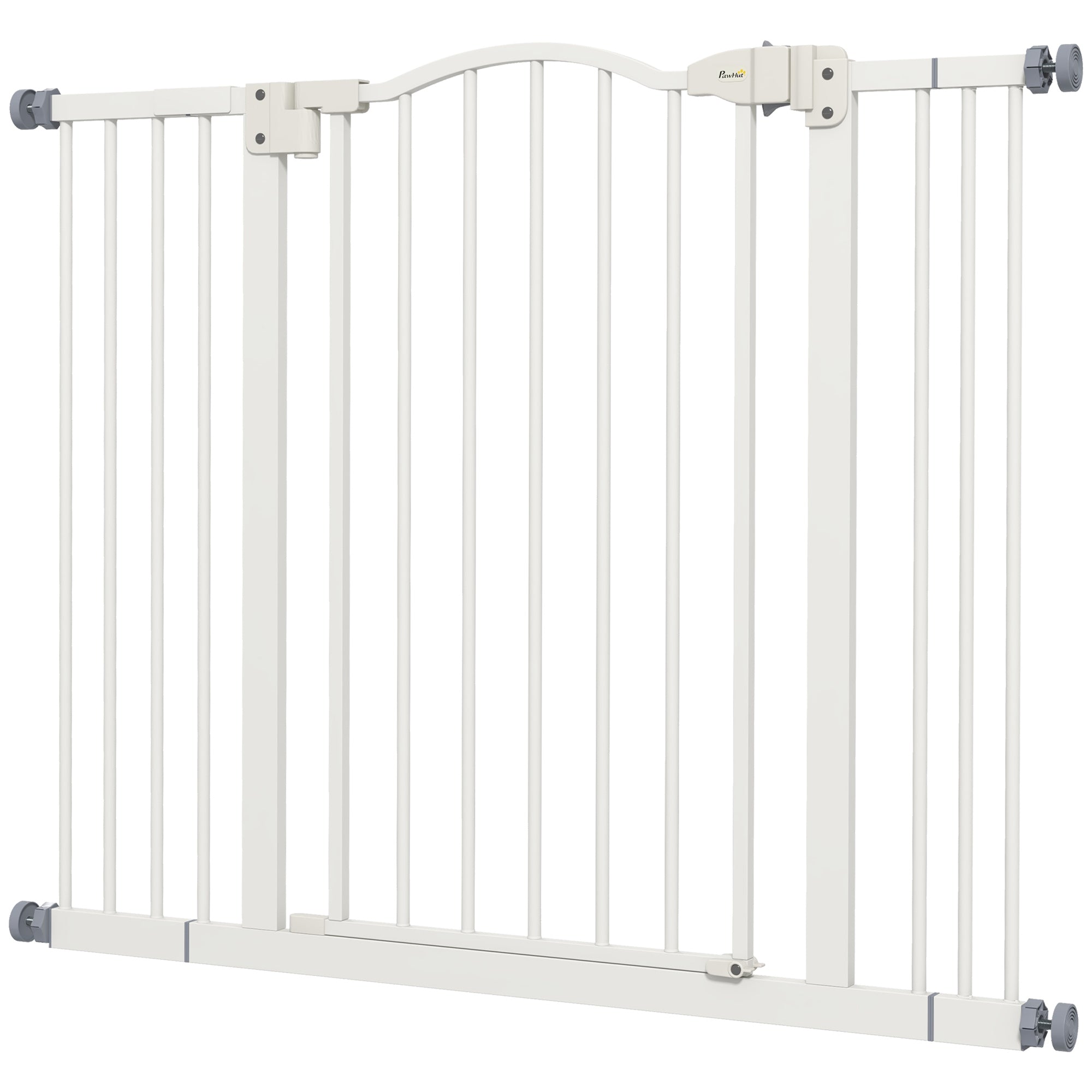 Extra Tall Dog Gate with Door, Pressure Fit, Auto Close, Double Locking