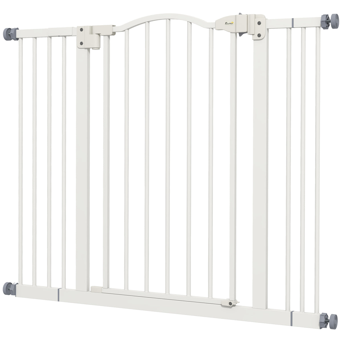 Extra Tall Dog Gate with Door, Pressure Fit, Auto Close, Double Locking